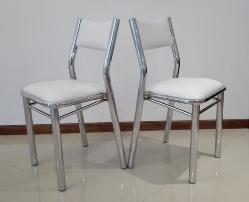 Juego Comedor Totalmente Cromado 6 Sillas Mesa Vidrio 160x80
