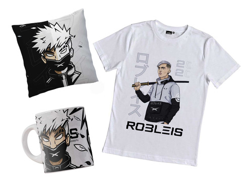 Robleis Youtube Gamer  Combo Con Taza Y Almohada