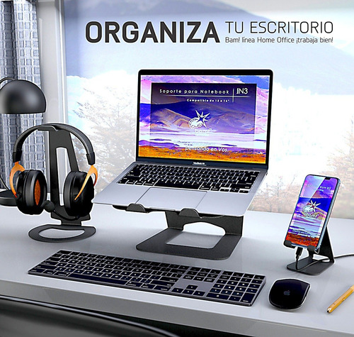 Imagen 5 de 8 de Soporte Base Notebook Bam V3 Mac-pc 11 A 16 Metal Premium!!!