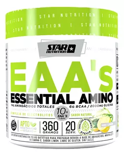 Aminoacido Essential Amino Eaa´s X360gr Star Nutrition Sabor Limón