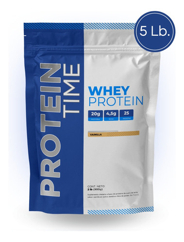 Whey Protein 5 Lb(2,270kg) - Protein Time Proteina Sabor Vainilla