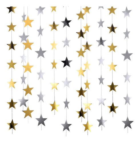Guirnalda De Estrellas Con Purpurina De 130 Pies, Decoracion