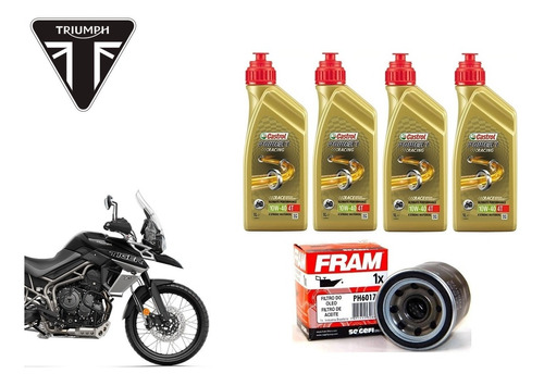 Combo Óleo Castrol Power 1rc 10w40 + Filtro Fram Tiger 800