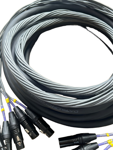 Multicabo Xlr Macho/fêmea Datalink Multi Via 12 Vias