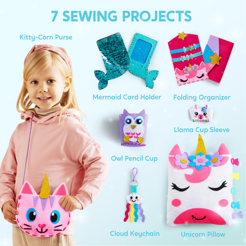 Kit De Costura Klever Kits My First Felt 7 Projects Kids 6+