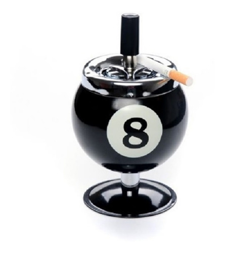 Imagem 5 de 5 de Enfeite Para A Casa Bola 8 Preta Em Metal 15cm