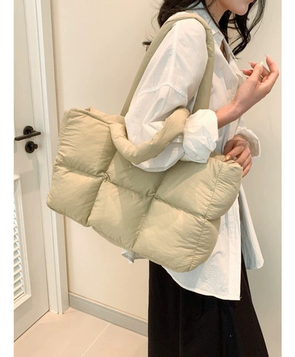 Bolso De Mano Acolchado Para Mujer, Bolsa De Compras Casual