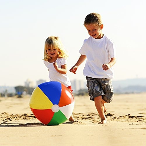 Pelotas De Playa Inflables Diseño Arcoiris Paquete De 12