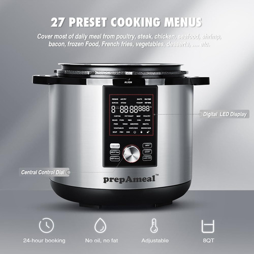 Combo Olla A Presión Y Freidora De Aire 8 Qt