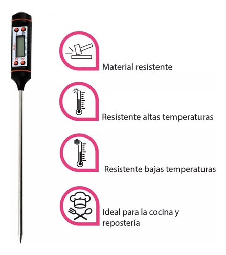 Termometro Digital Cocina Reposteria Chocolate Velas