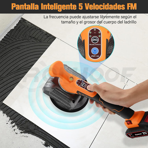Ironhoof SLMXF074YE Niveladores Porcelanato Vibrador Azulejo 5 Velocidades