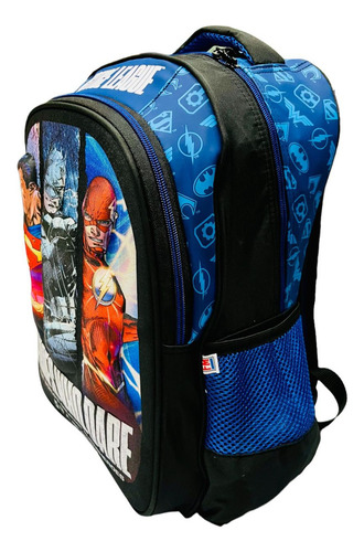 Mochila Primaria Dc Justice League Batman Superman Fotorama Negro