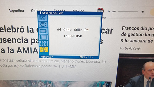 Monitor 20 Pulg Samsung 2053nw Vga Anda Todo No Envio Negro (Usado)
