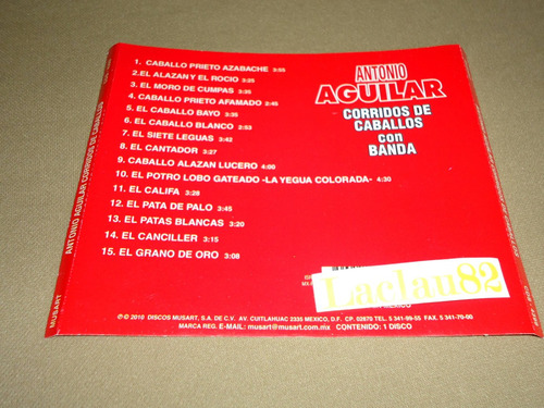 Antonio Aguilar Corridos De Caballos Con Banda 10 Musart Cd (Usado)