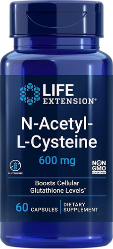 Suplemento en cápsula Life Extension  Antioxidante NAC n-acetyl cysteine