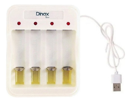 Cargador De Pilas 4 Canales Usb Dinax