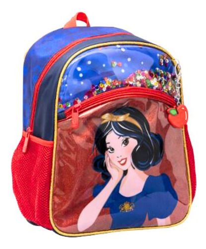 Mochila Costas Princesa Branca De Neve Yepp Kids Escolar Cor Vermelho