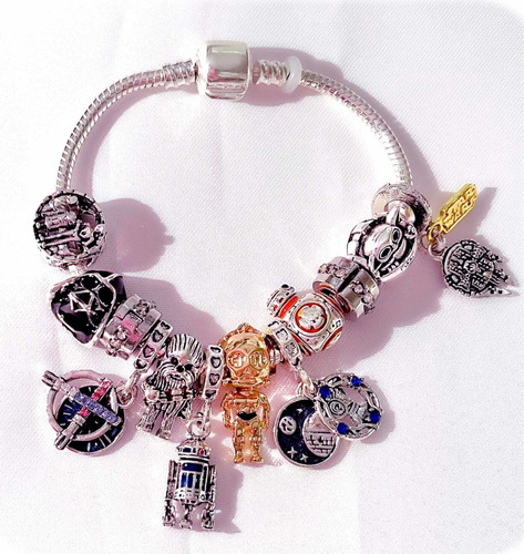 Pulsera Compatible Pandor Star War Charm Swarovskye Baby Yod