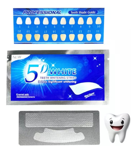 7 Tiras Blanqueadoras Dentales 5d White Strips Dientes