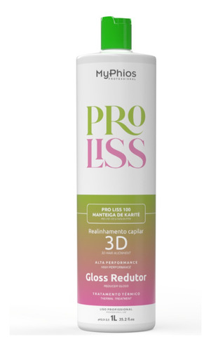 Gloss Redutor De Volume Proliss Zero Formol Myphios