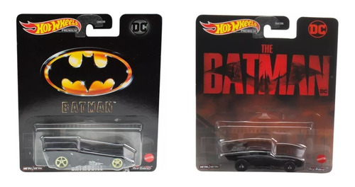 Paquete De 2 Hot Wheels Premium Batman - Batmobile 
