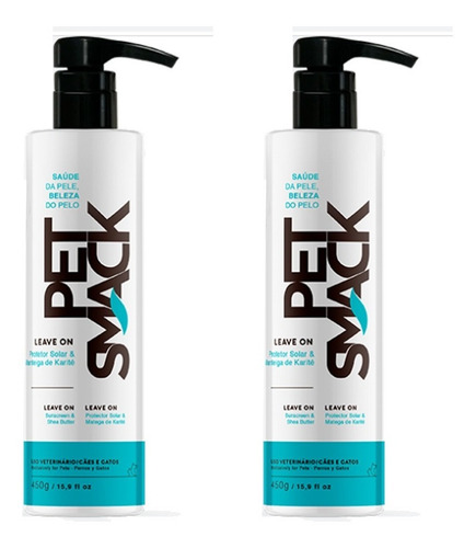 Pet Smack Leave On Protetor Solar Cães Gatos 450gr - 2 Un Fragrância Neutra