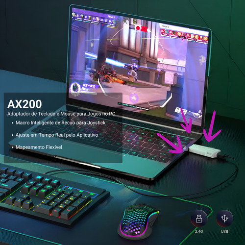 Aimzenix Adaptador Assistente De Mira Pc Ns Apex Ax200