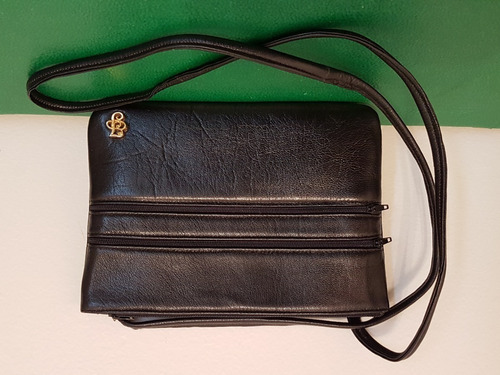 Sale:cartera/sobre Il Piccolo Negra 3 Espacios Con Cierre  