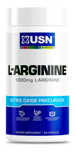 L-arginina Usn 60 Caps ( Oxido Nitrico) +envio Gratis