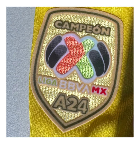 Parche América Campeón Apertura 2024 A24 Tricampeón Liga Mx Amarillo Unitalla