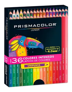 Prismacolor Junior Set X 36 Lápices De Colores Unipunta 4mm.