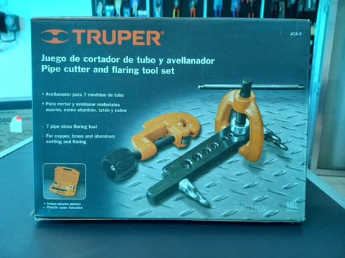 Juego Corta Tubo Y Avellanador Truper 12871