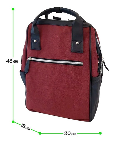 Imagen 2 de 9 de Mochila Himawari 1008 Eco Cuero