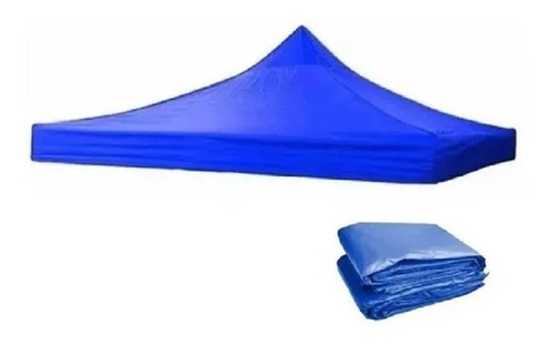Imagen 4 de 4 de Carpa Toldo 3x3 Impermeable Azul Todoaudio