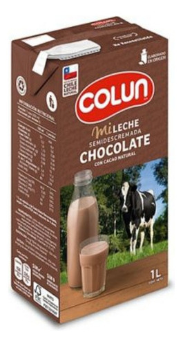 Pack 12 Leches De Chocolate Colun 1 Litro - Envase Anticaída