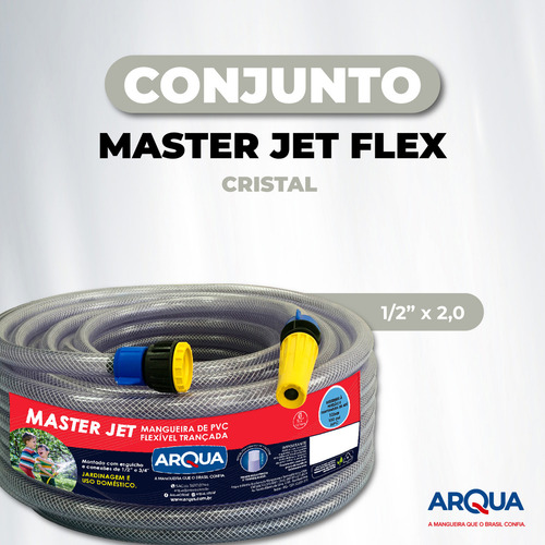Mangueira Para Jardim Com Esguicho 1/2 X2,0mm Arqua Cor Cristal