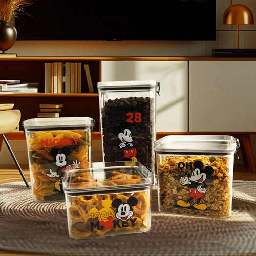 Recipiente Contenedor Hermetico Set 4pz Diseños Animados