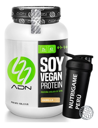 Soy Vegan Protein 1.5 Kg Proteina Vegana Adn - Tienda Fisica