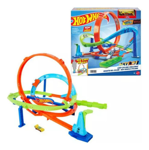 Pista Hot Wheels Action Desafio Del Ciclon Htk16 Mattel