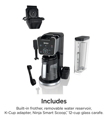Cafetera Ninja Dualbrew Pro De 12 Tazas 4 Estilos Cfp300 Negro