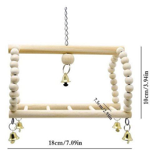 Juego De Juguetes Para Pájaros Loro Columpio Jaula Accesorio