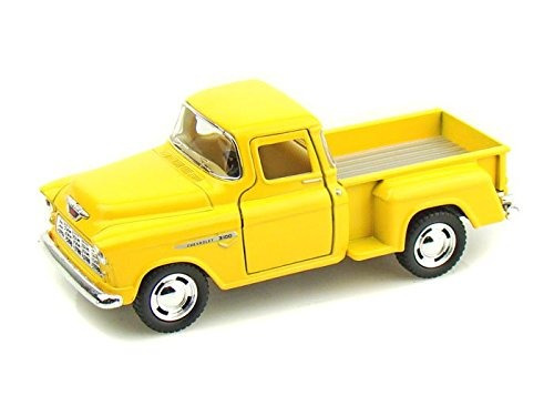 Yellow 1955 Chevy Stepside Pick-up Die Cast Collectible Toy 