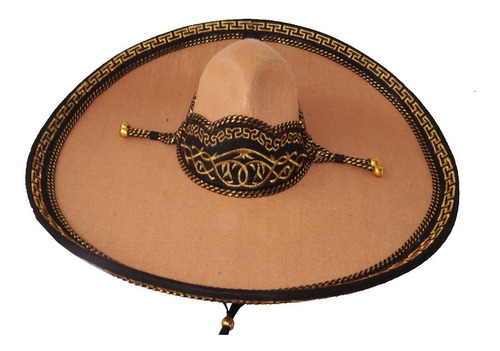 2 Sombrero Charro Beige Fino Dorado Adulto Charreria 