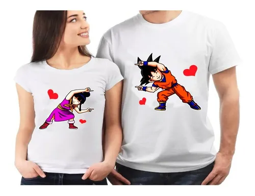 Playeras Pareja Goku Y Milk y milk se besan por primera vez Playeras Pareja Goku Y Milk