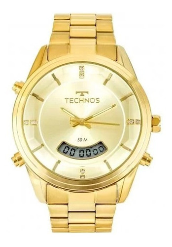 Relógio Technos Fashion Dourado T200aj/4x Ana-digi