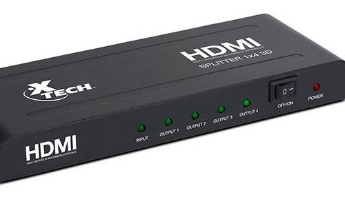 Hub Splitter 1 A 4 Hdmi Full Hd Repetidor Xtech Xha-410 Febo