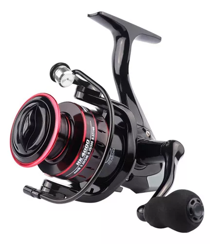 Reel Carrete Pesca Pescar Frontal Linnhue 8kg Río Mar Agua Color Negro