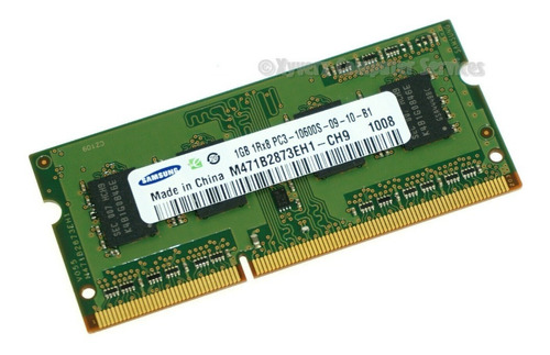 Memoria Ram Laptop Samsung  1gb Ddr3 Pc3-10600s Sodimm (Reacondicionado)