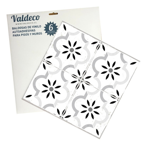 Baldosas De Vinilo Autoadhesivas 33x33 Cm. Grey Valdeco