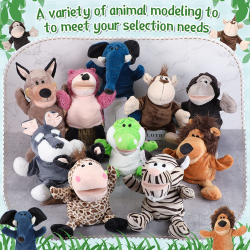 Marionetas De Mano Wettarn 10 Animales 30 Cm Para Niños
